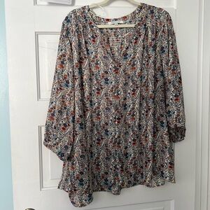 Rose + Olive 3x Smocked Peasant Blouse